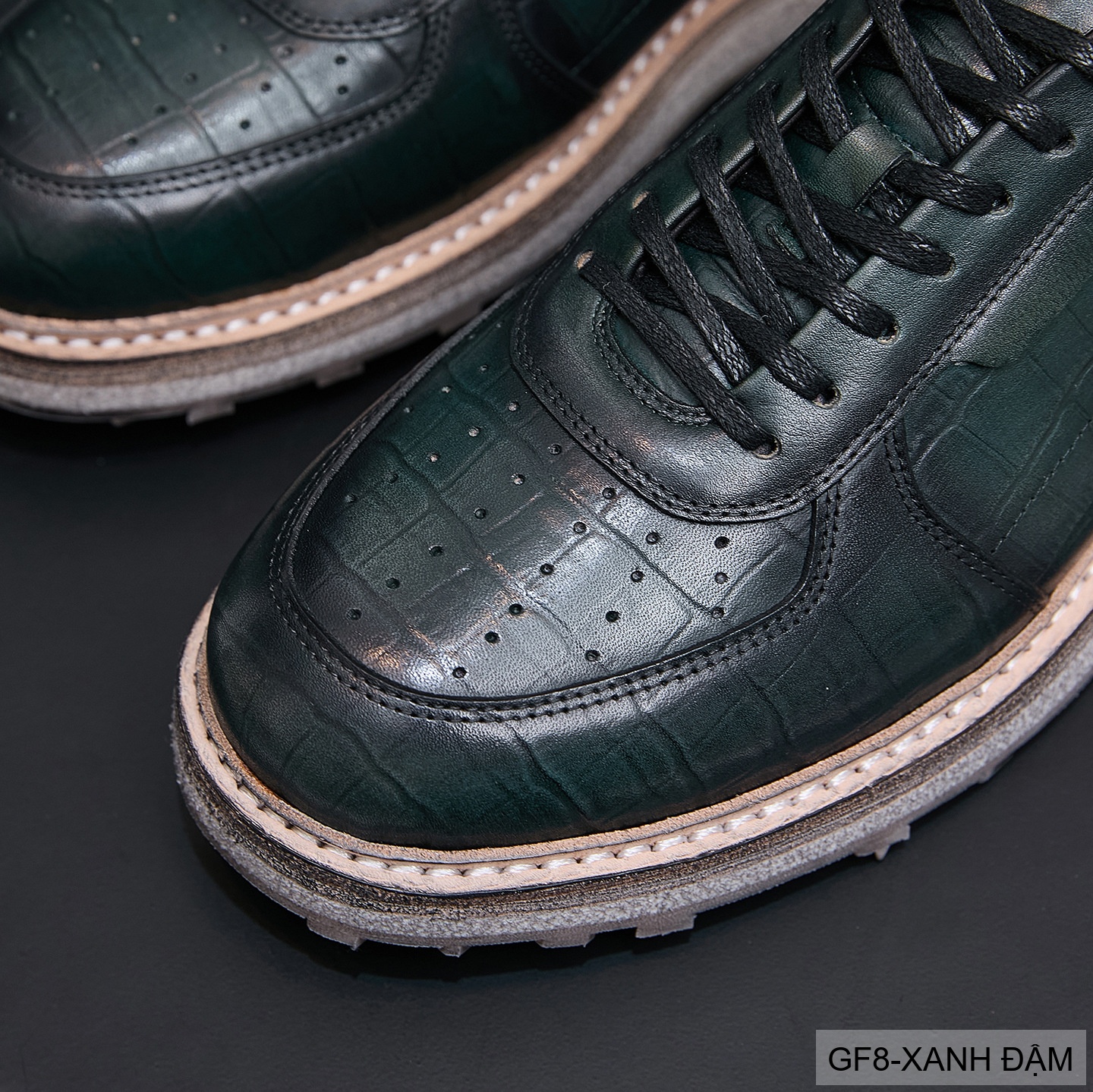 GF8 - Giày thể thao nam cổ thấp da bò họa tiết cá sấu đế Goodyear phong cách casual_thumbnail_25