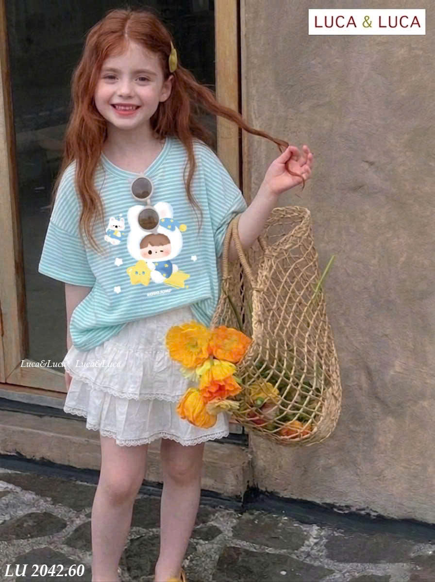 Set áo thun sọc bé + chân váy trắng_thumbnail_3