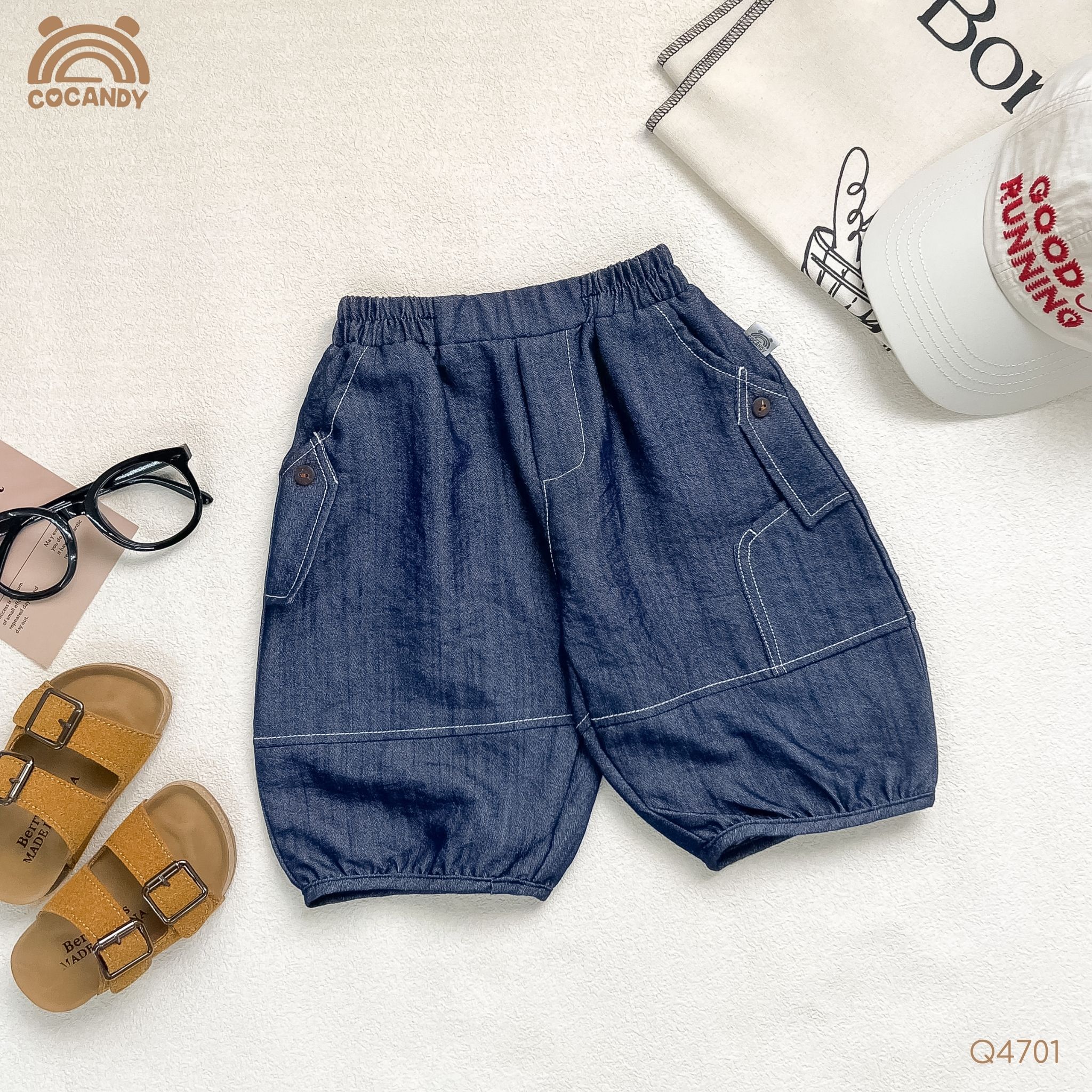 Quần lửng XANH DENIM viền chỉ ống bom_thumbnail_3