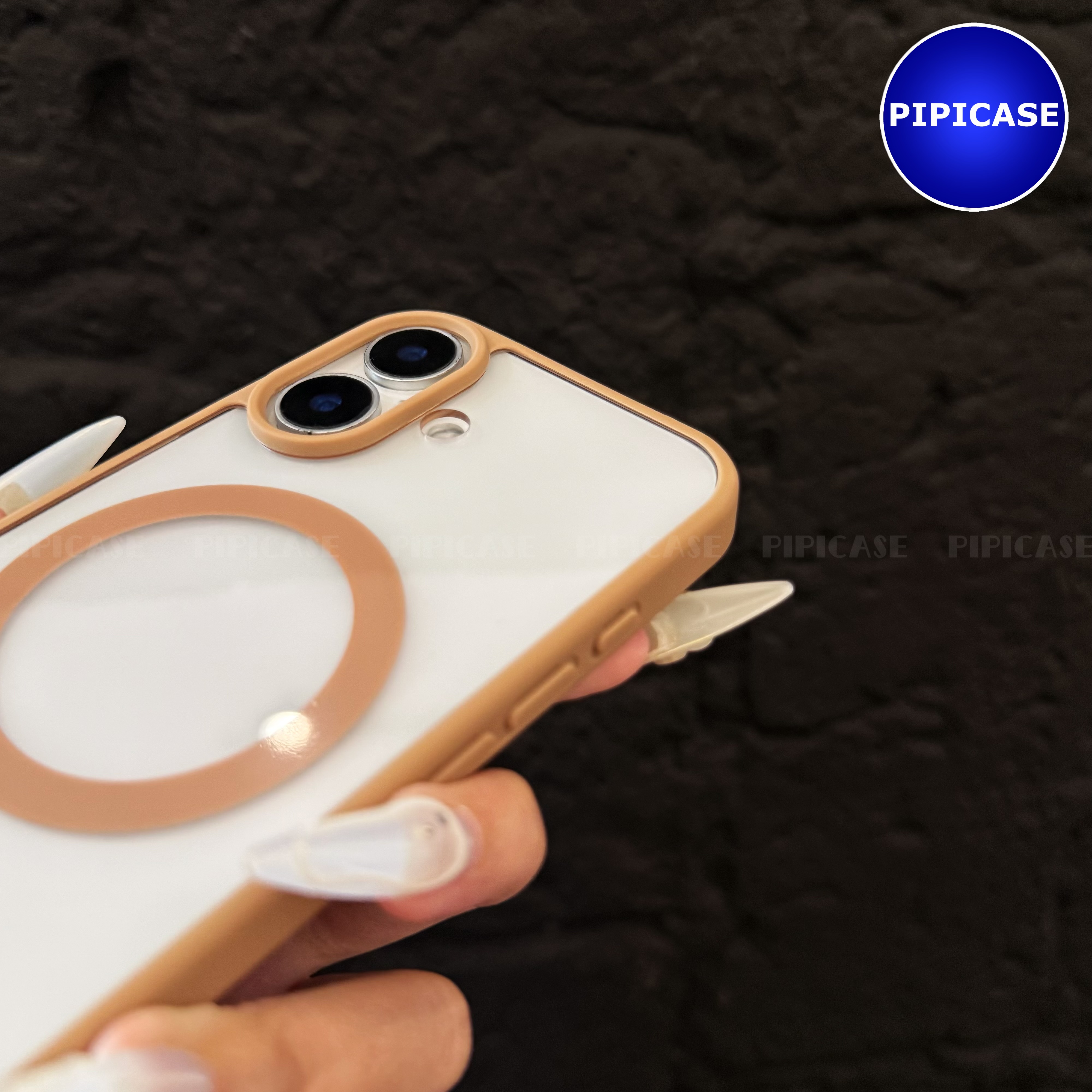 Ốp Lưng iPhone 16 Plus - Chic - Nâu Nhạt_thumbnail_1
