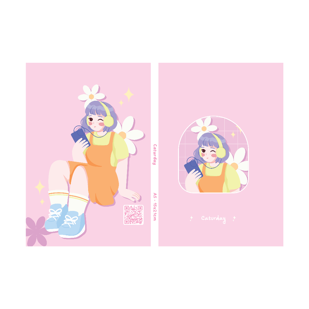 Giấy bao tập PRETTY GIRL - Giấy bóng dày chất lượng, hình in rõ nét, màu sắc tươi tắn | Caturday_thumbnail_1