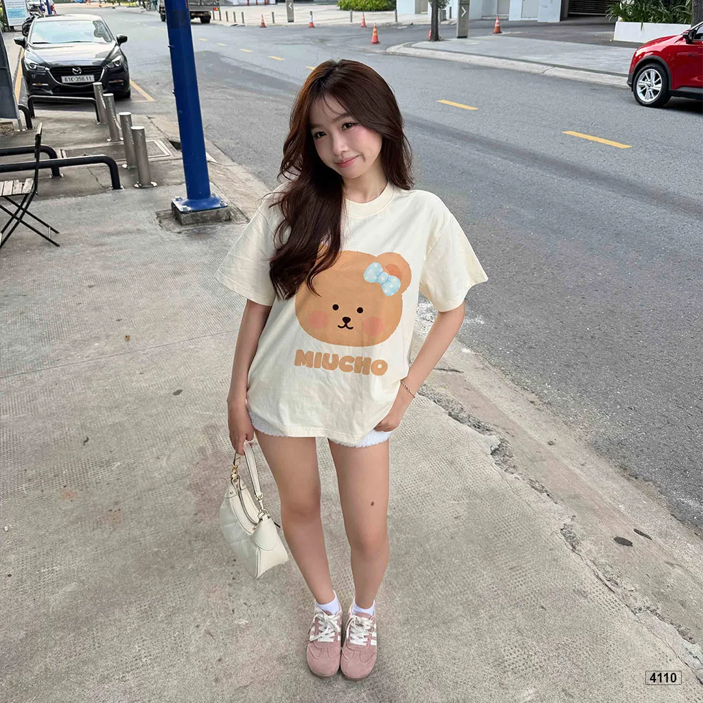 Áo thun boxy nữ Gấu Teddyy xinh yêu Miucho 4110_thumbnail_3