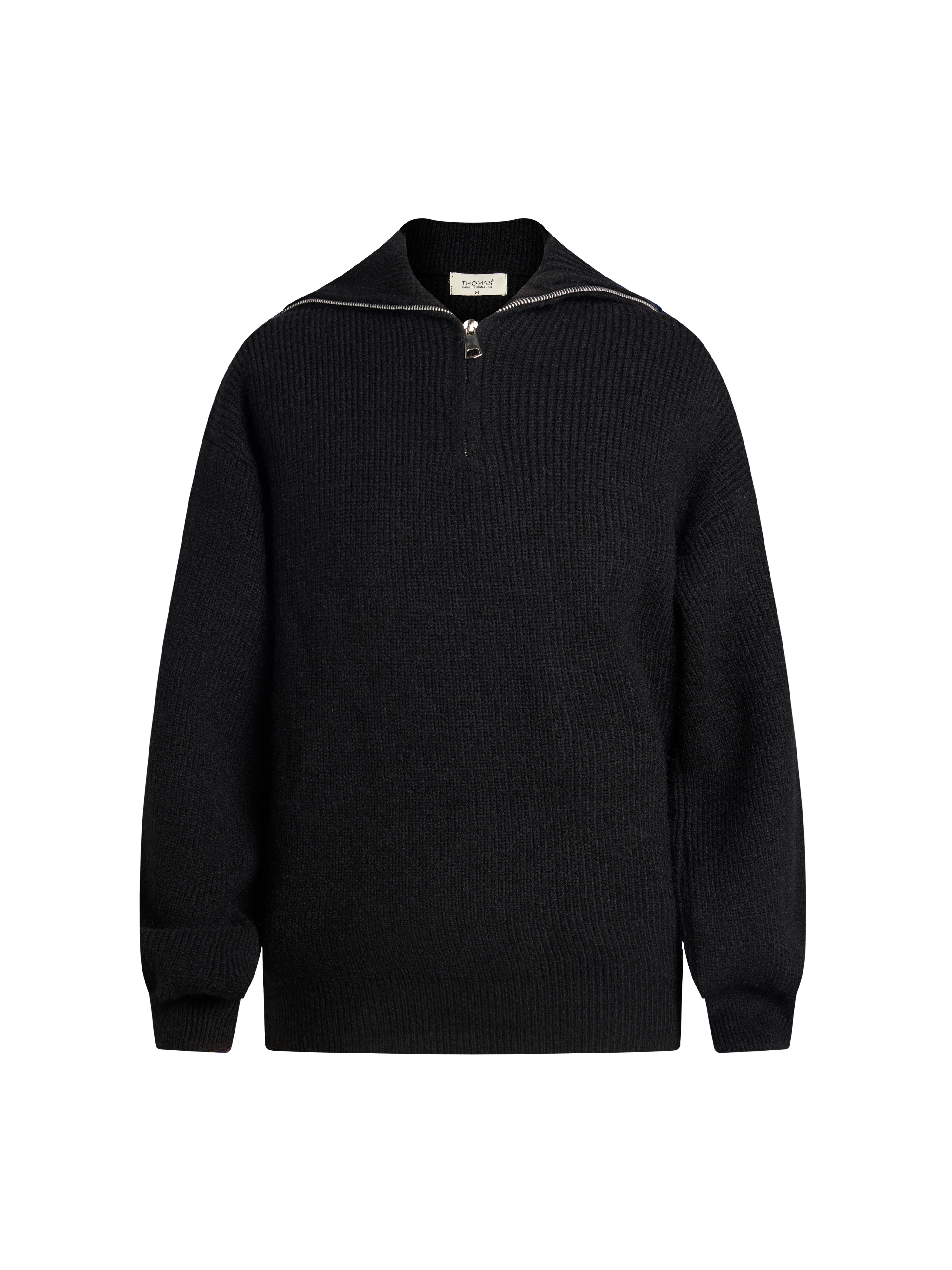 Áo Sweater Quarter-Zip Sợi Viscose Form Relaxed_thumbnail_8