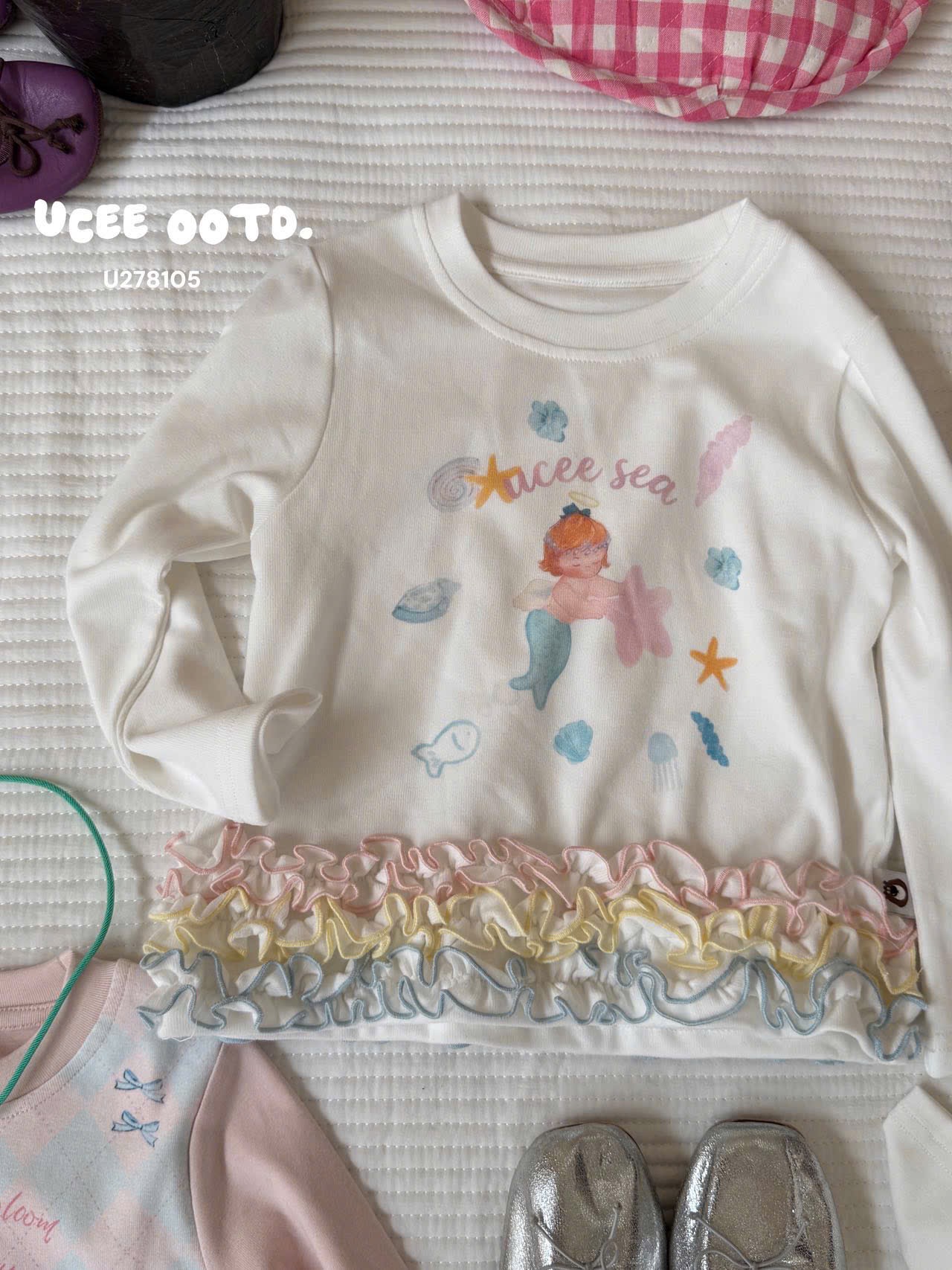 UC36 - Áo thun gấu bèo 3 tầng hoạ tiết tiên cá UCEE 278105