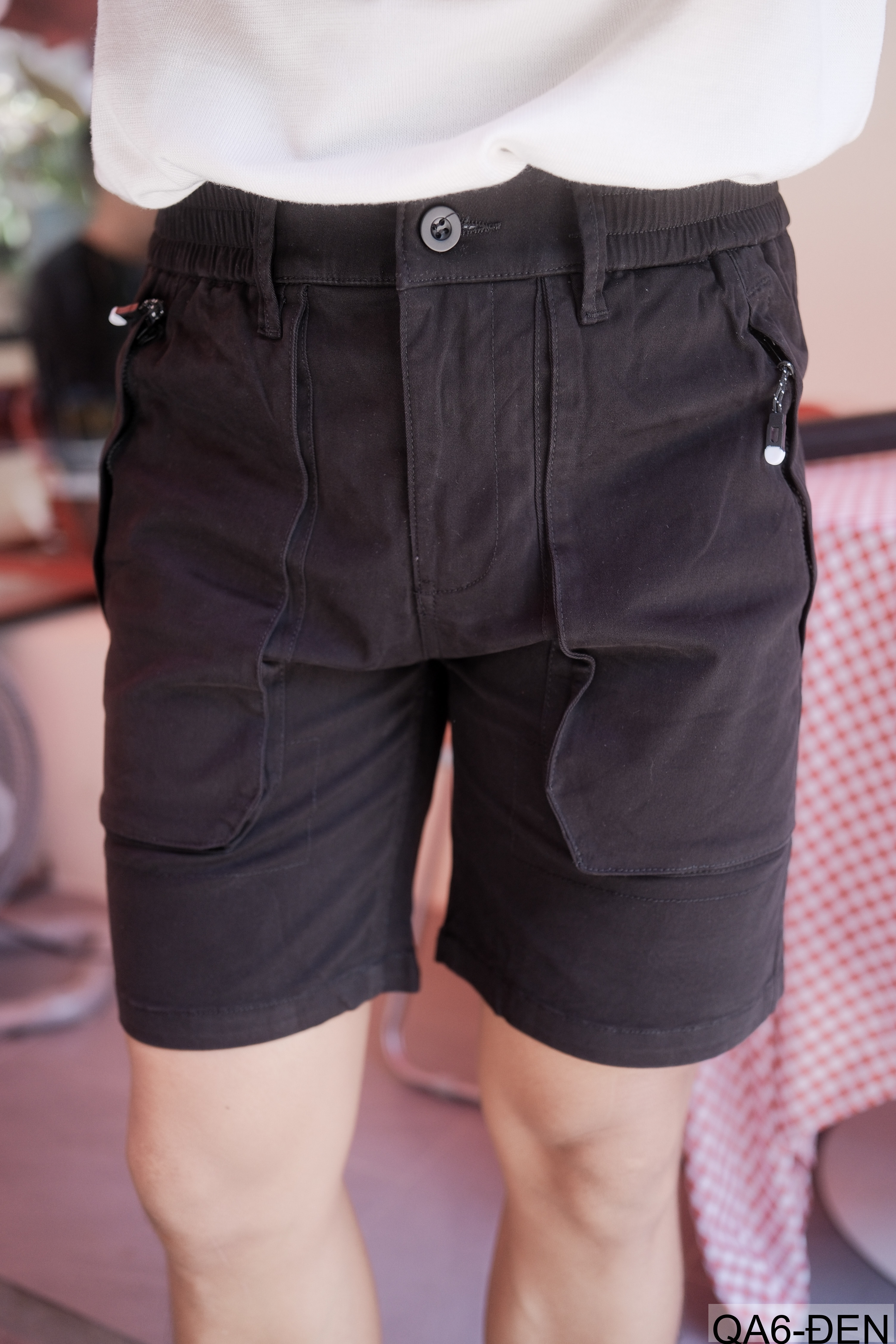 QA6 - Quần short nam dáng rộng phong cách Hàn Quốc, chất cotton thoáng mát, ống đứng, 5 tấc, có túi kéo_thumbnail_23