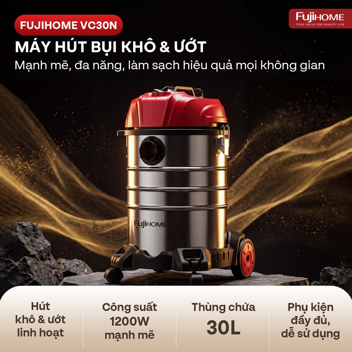 Máy hút bụi công nghiệp Fujihome VC30N_thumbnail_2
