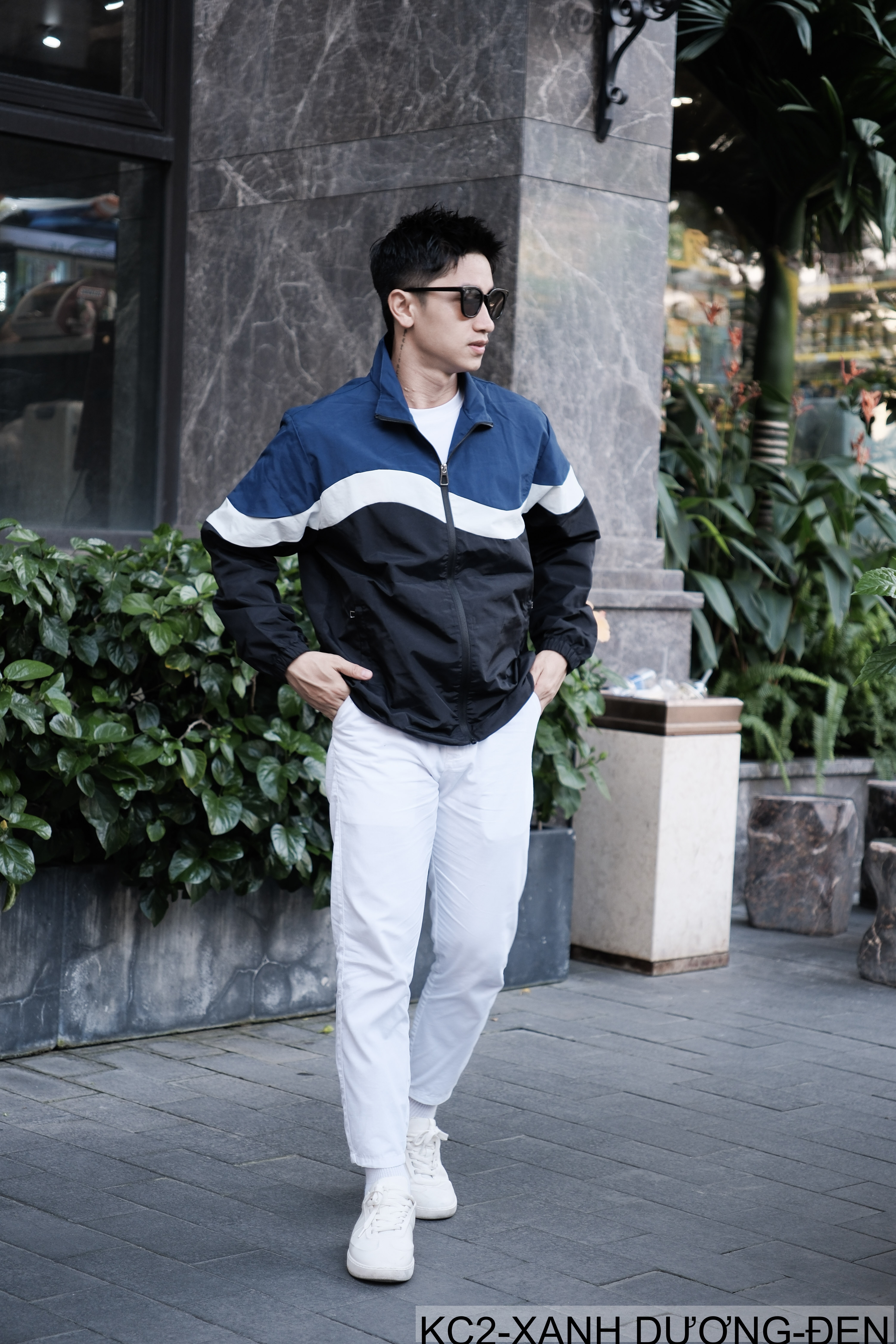 KC2 - Áo khoác nam phối màu thời trang cổ đứng phong cách thể thao xuân thu_thumbnail_7