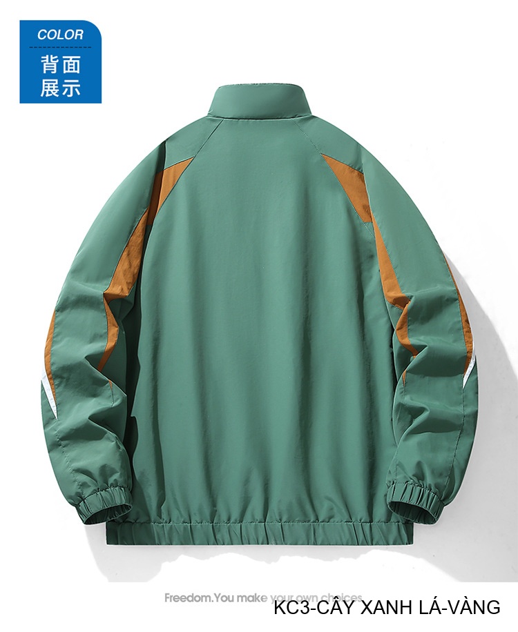 KC3 - Áo khoác nam cổ đứng phối màu năng động, chất polyester thoáng mát, form regular phù hợp xuân thu_thumbnail_17