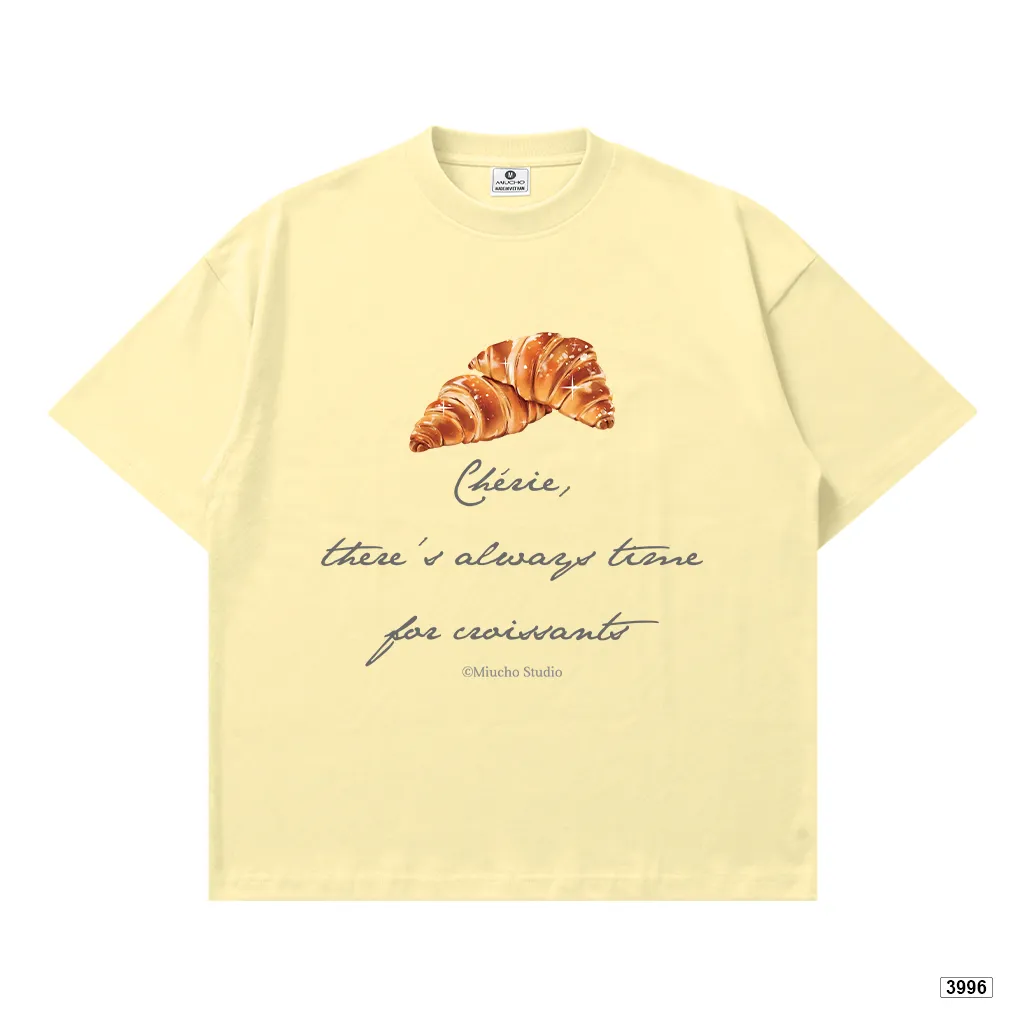 Áo thun boxy nữ in graphic Croissant đáng yêu Miucho 3996_thumbnail_8