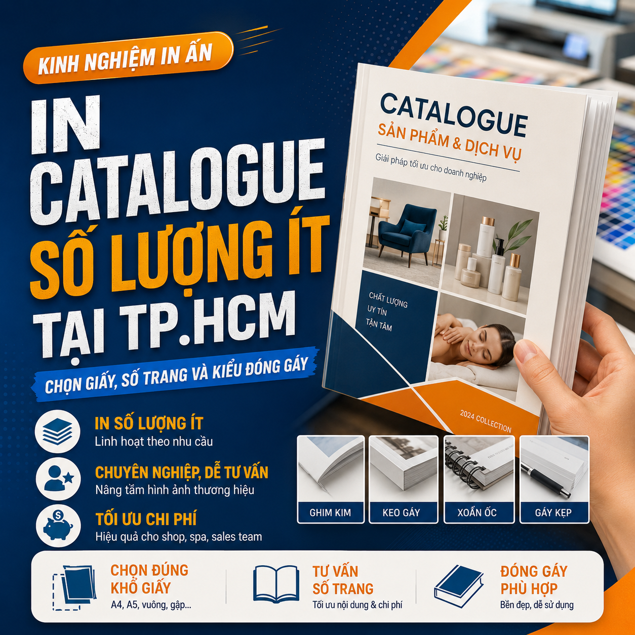 In Catalogue Số Lượng Ít Tại TP.HCM: Chọn Giấy, Số Trang Và Kiểu Đóng Gáy