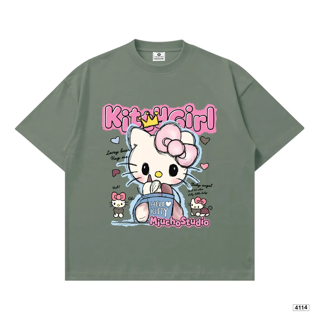 Áo thun nữ form boxy Kittie Girl Miucho 4114_thumbnail_16