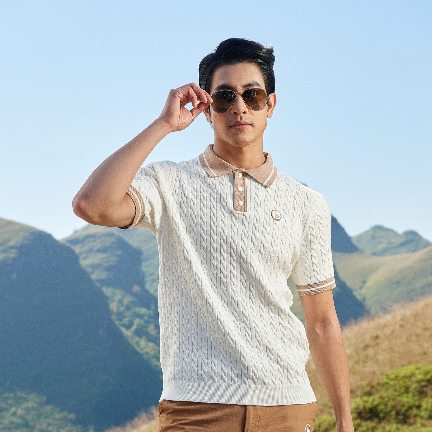 Áo Polo Dệt Kim Ngắn Tay - Nam