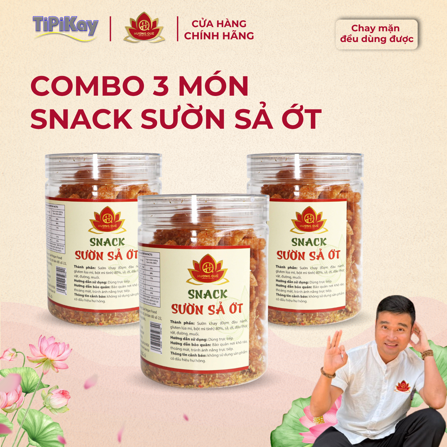 [Combo 3 món] 3 Snack Sườn Sả Ớt 70g CBTP-3SSSO