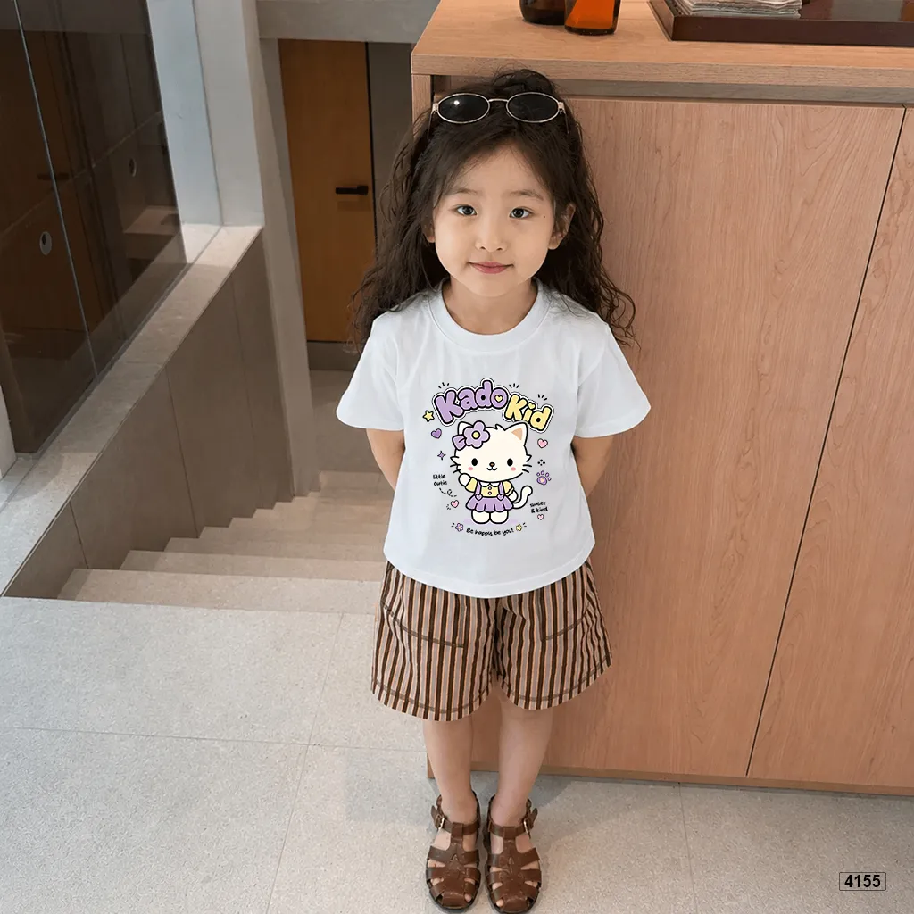 Áo thun bé gái hoạt hình mèo con Kado 4155_thumbnail_2