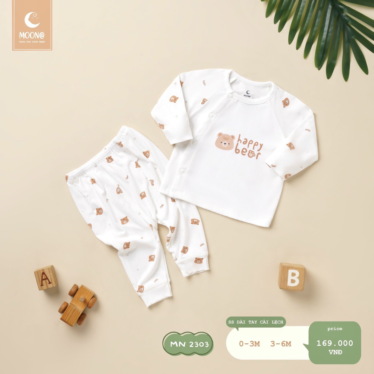 Bộ dài cài lệch Happy Moon