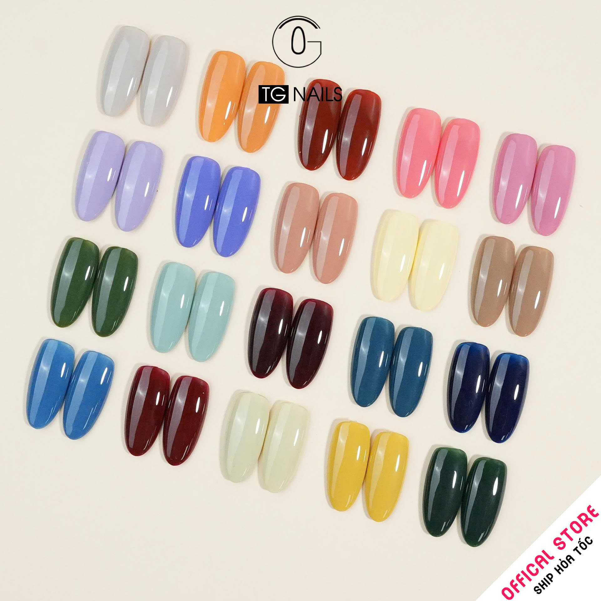 Sơn móng TG Nails gel. Khối lượng tịnh: 10g/ lọ. Nhãn hàng TG nail gel - Combo 20 màu Pastel_thumbnail_4