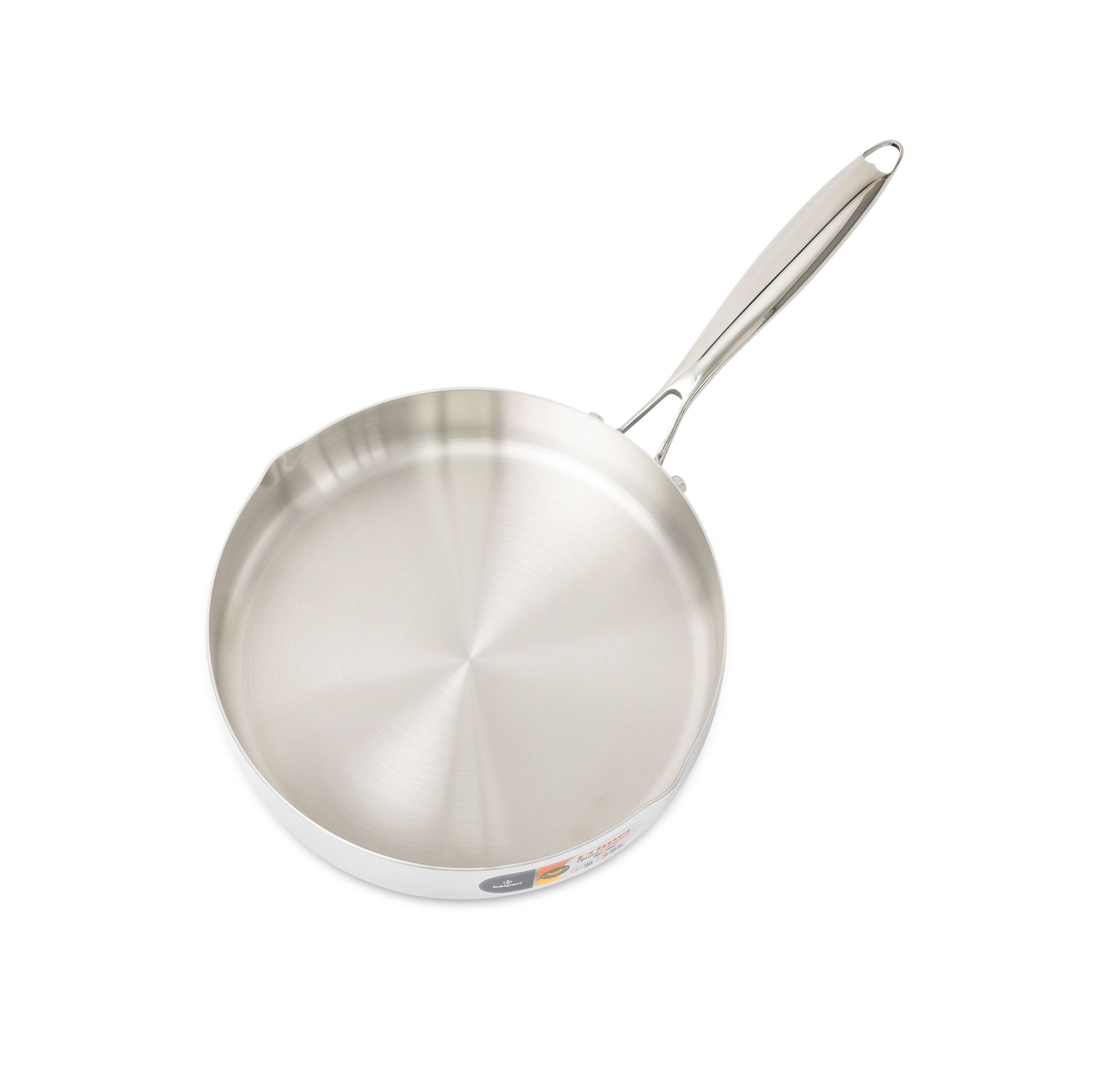 Chảo đúc liền khối có miệng rót, không vung kính bằng inox 304