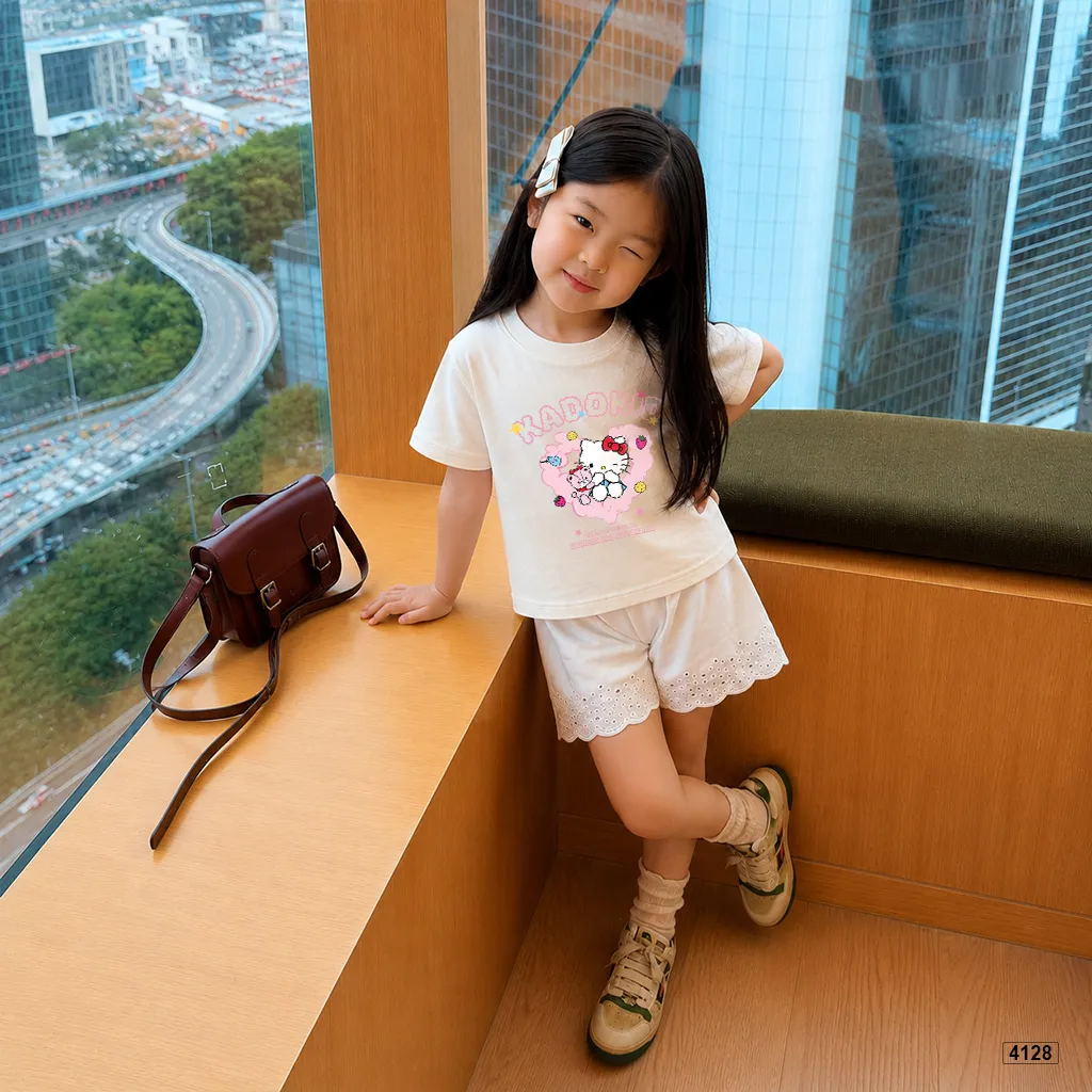 Áo thun bé gái mèo con đáng yêu Kado 4128_thumbnail_5