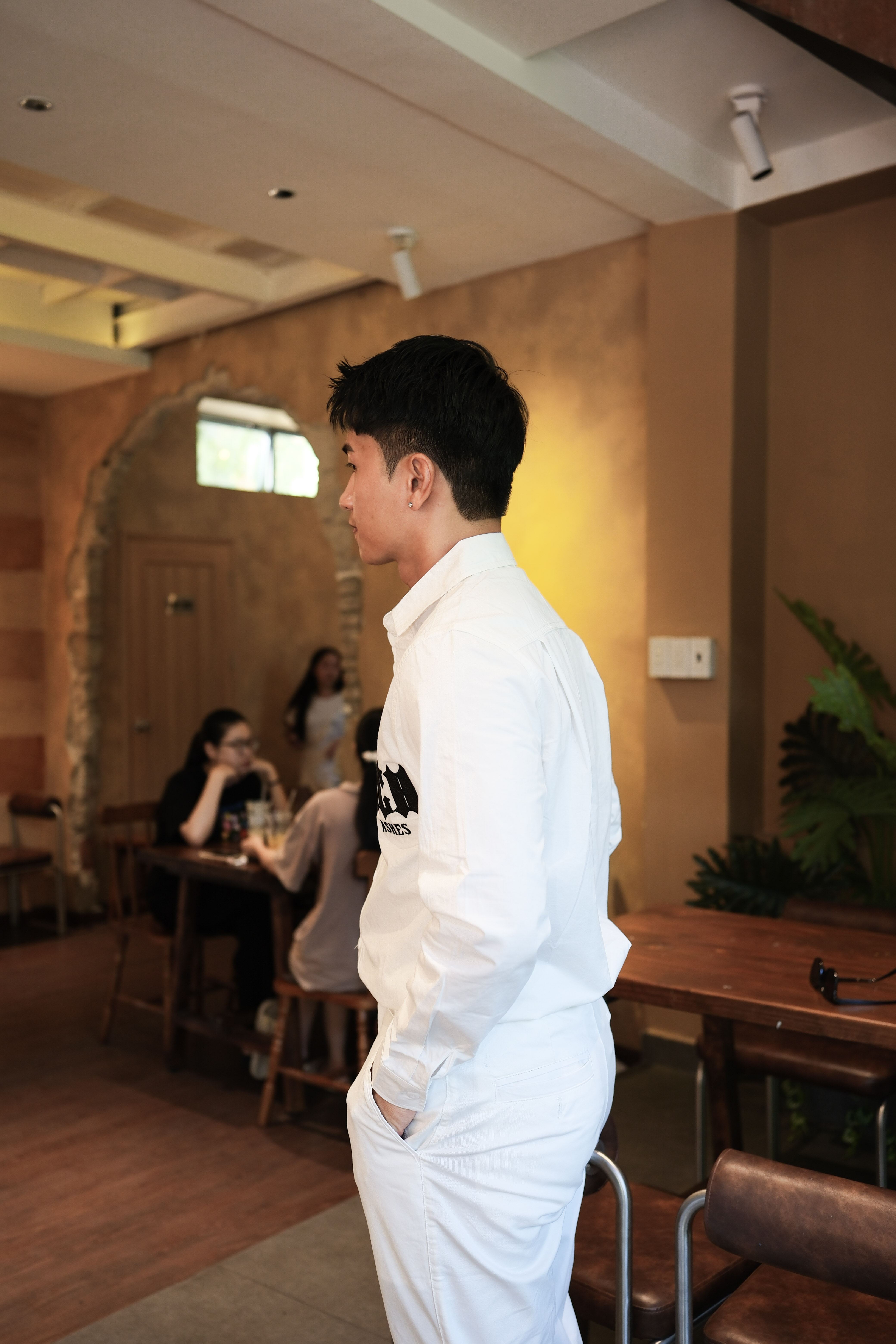 SA11 - Áo sơ mi nam dài tay họa tiết chữ phong cách Nhật Bản, chất cotton mềm mại, dáng rộng thoải mái