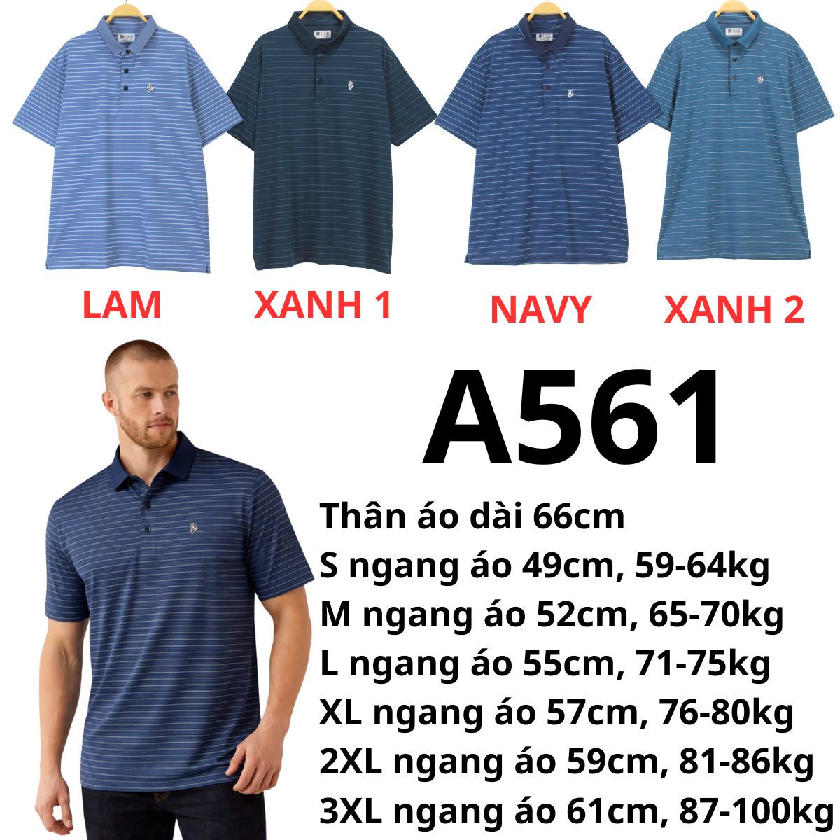 A561- Áo Polo nam xịn