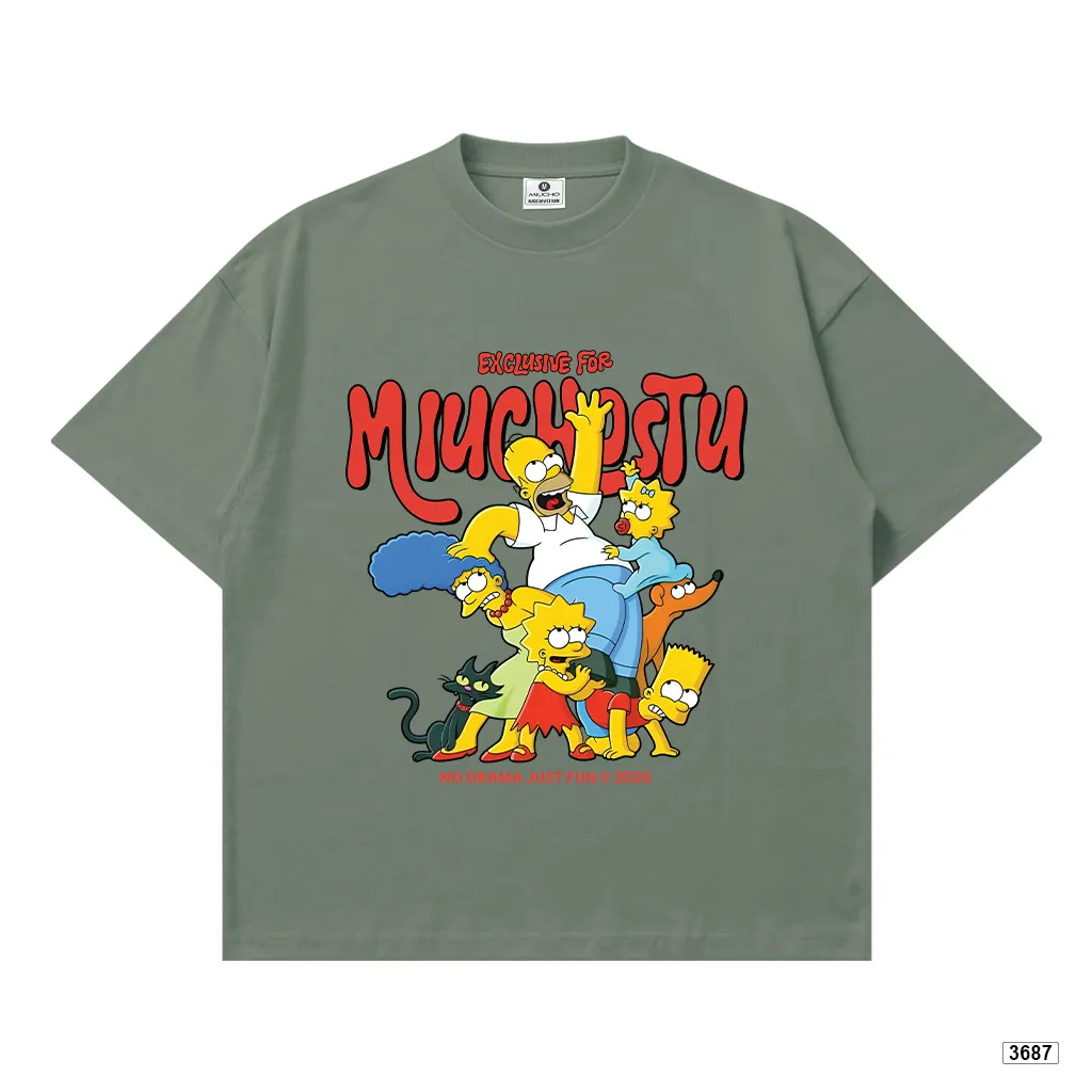Áo thun nam nữ form boxy Gia đình Simpsonn Miucho 3687_thumbnail_11