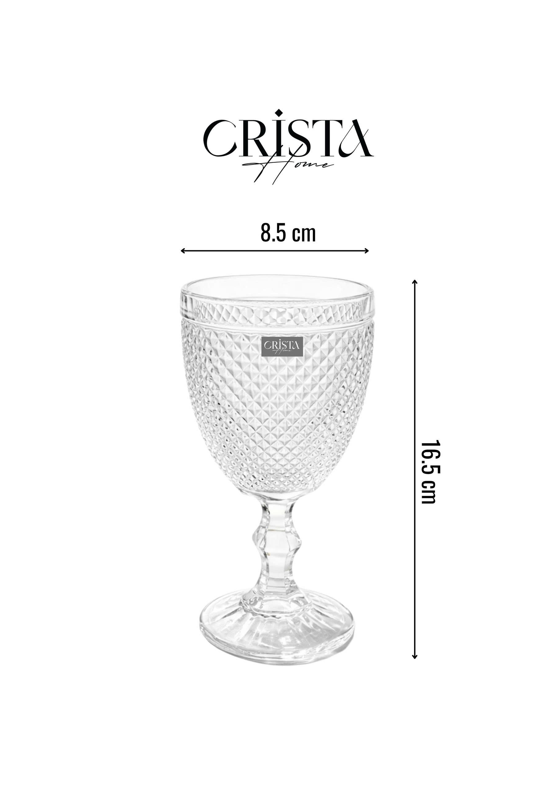 Bộ 6 ly thủy tinh CRISTA HOME  vân kim cương màu Pastel 300ml_thumbnail_9
