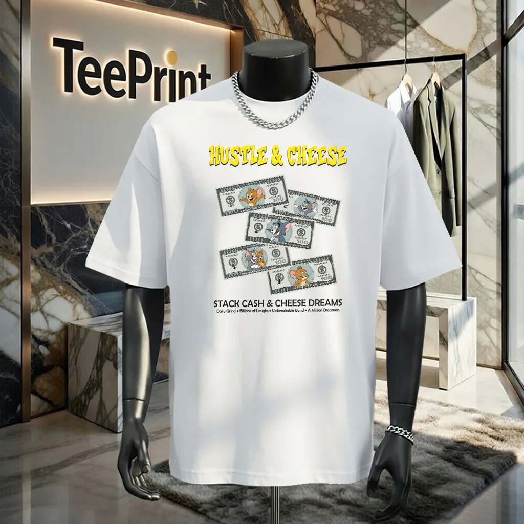 Áo thun nam form oversize local brand Hustle and Cheese TeePrint 3757