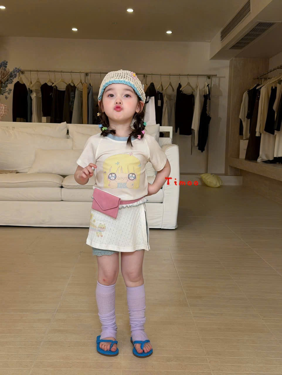 TM05 - Quần legging liền váy Timoo