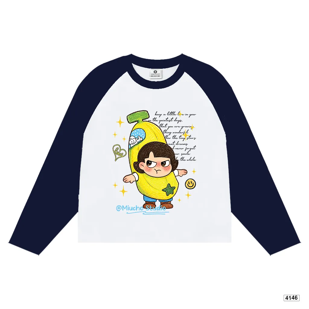 Áo thun tay dài form boxy phối tay Cartoon Miucho 4146_thumbnail_8