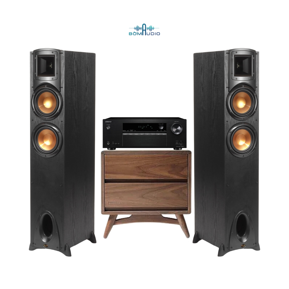 Combo Amply ONKYO TX-NR373 + Loa KLIPSCH SYNERGY BLACK LABEL F200 - B350_thumbnail_1