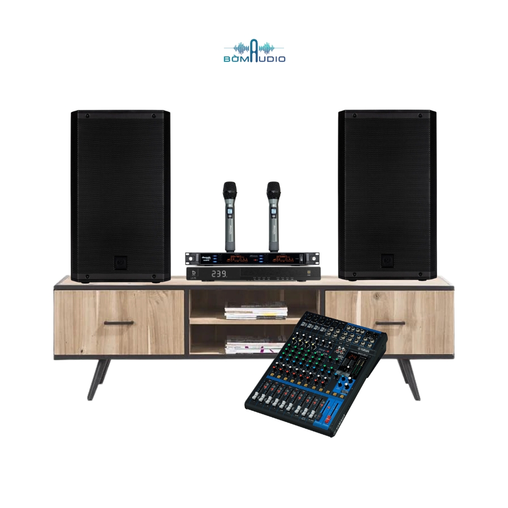 Combo Mixer YAMAHA MG12XU + Quản Lý Nguồn DBACOUSTIC LX-P3 + Micro DBACOUSTIC 650PRO + Loa RCF ART 912-A - B267_thumbnail_0