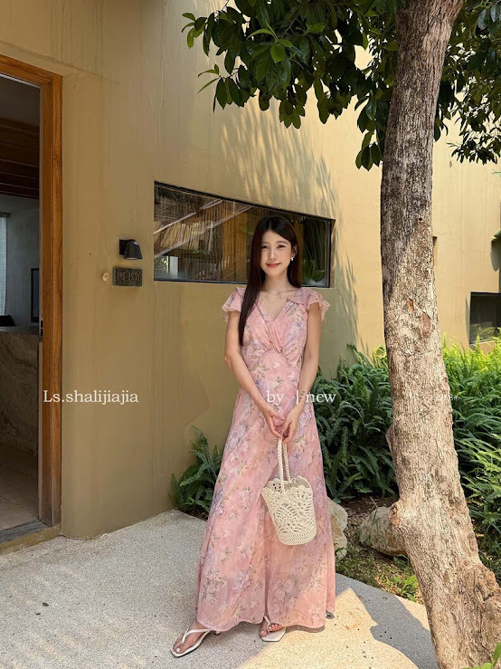 Lucas - Váy lụa hoa maxi cổ đan tay cánh tiên JIA_thumbnail_3