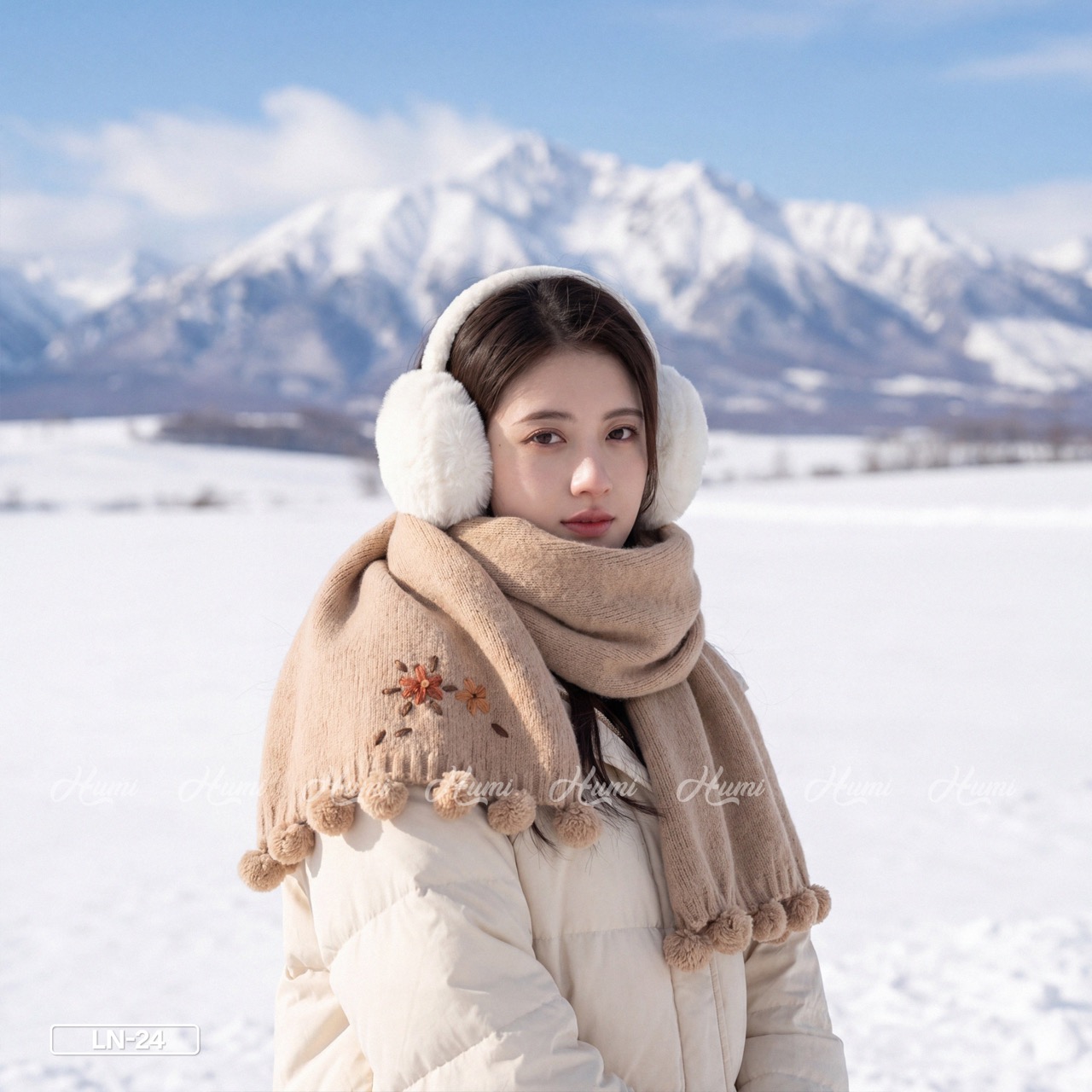 KHĂN LEN HOA MINISIZE (LN39-24 Nâu)_thumbnail_3
