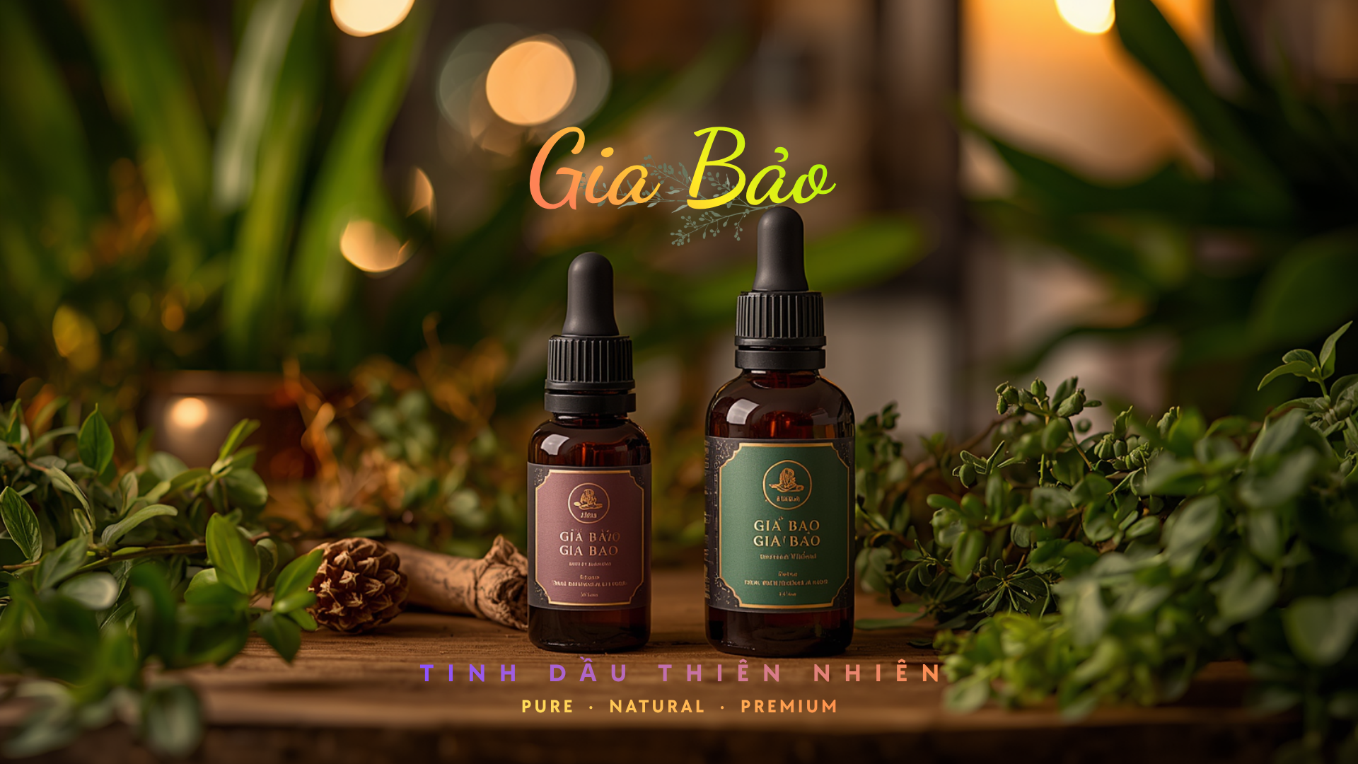 Tinh dầu thiên nhiên Gia Bảo – Logo Premium rectangular (Bài thuyết trình)