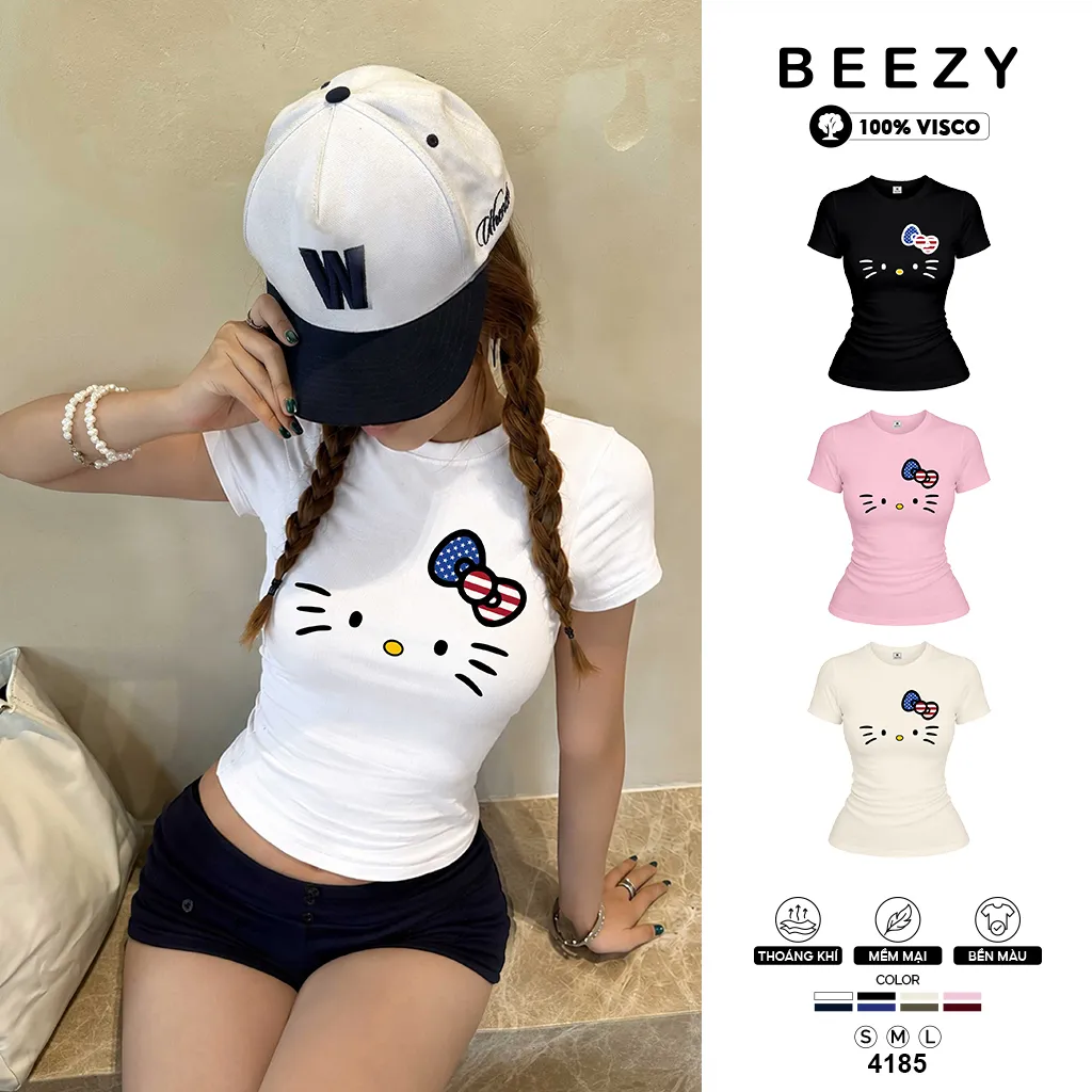Áo baby tee Kittie đáng yêu ôm body hack dáng Beezy 4185