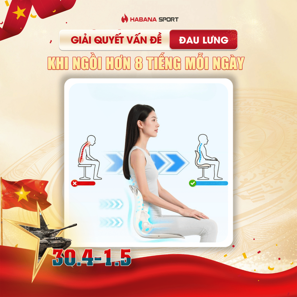 Ghế Giảm Đau Lưng - Chỉnh Dáng EGO HABANA [TẶNG] Ghế chính dáng trẻ em EGO KID