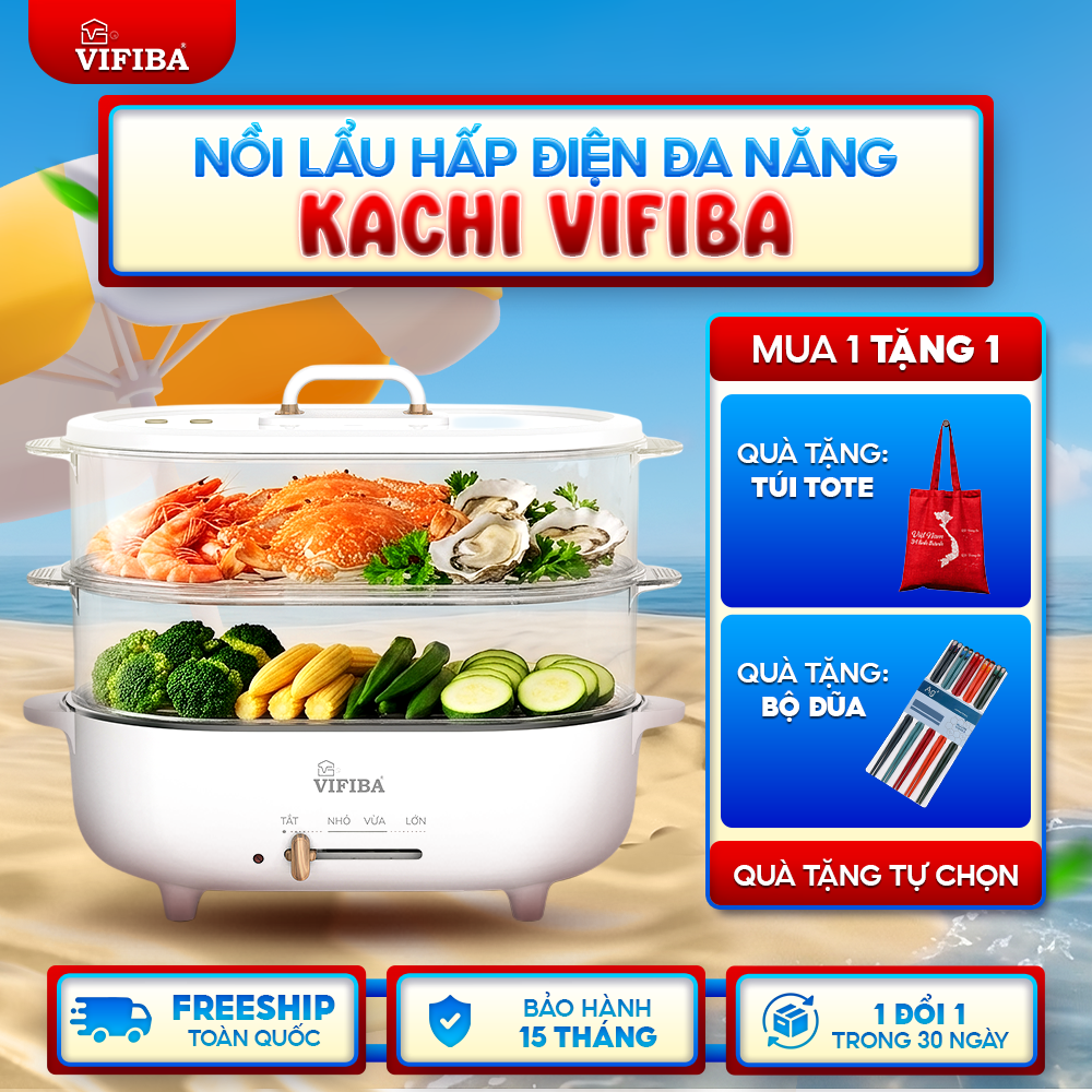 Nồi Lẩu Hấp Điện Kachi Vifiba 