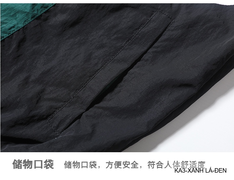 KA3 - Áo khoác nam dáng rộng phối màu cổ đứng phong cách thể thao thoáng khí mùa xuân thu_thumbnail_17