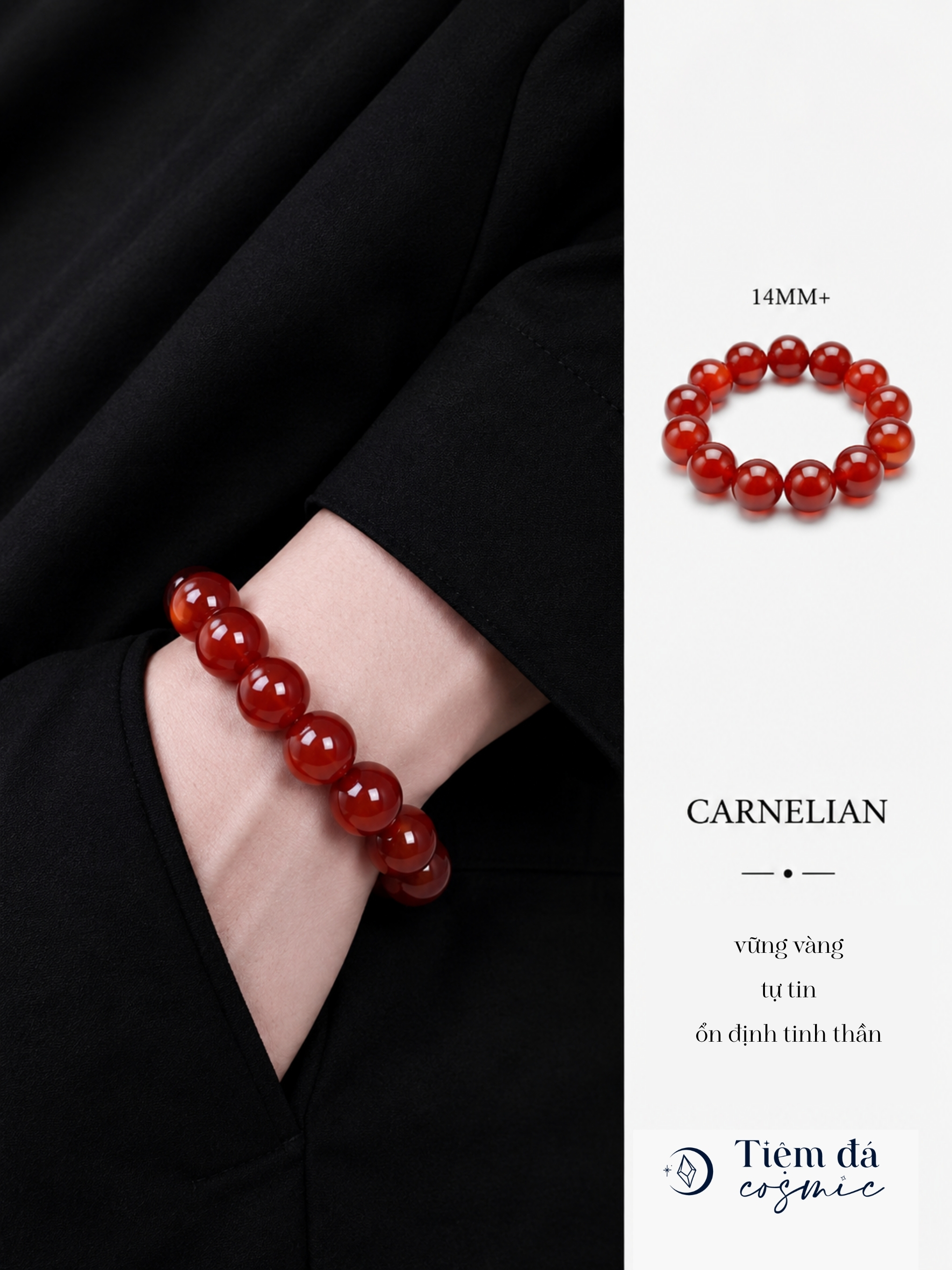 Vòng Đá Carnelian - Chalcedony Đỏ_thumbnail_3
