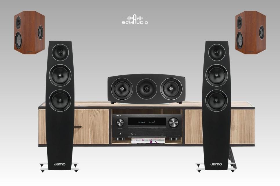 Combo Amply DENON AVR X1700H + Loa Cột JAMO C95 II + Loa Center JAMO C9 CEN II + Loa Surround JAMO C9 SUB II + Loa SUB JAMO C910 - B76