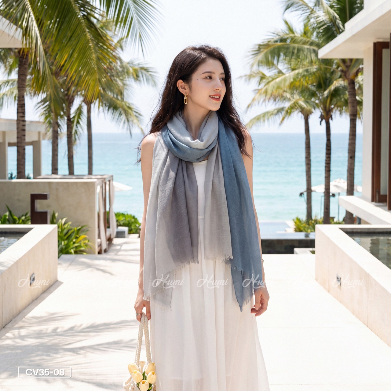 KHĂN COTTON PHA MÀU CHO NỮ (CV35-08)_thumbnail_2