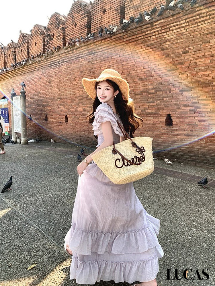 Set áo trễ vai voan tầng chun eo + Chân váy maxi xòe tầng_thumbnail_4