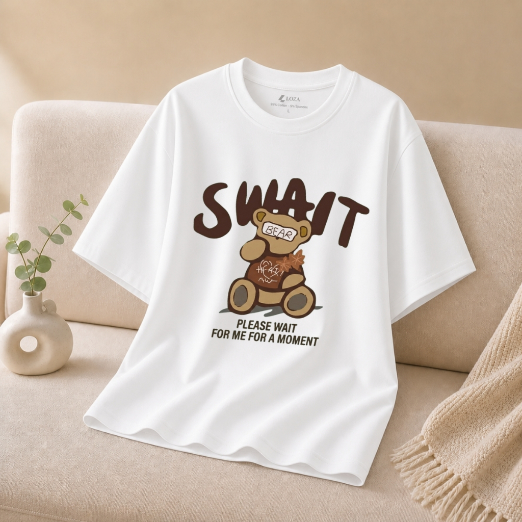 [[Form rộng] Áo phông màu trắng nhiều mẫu hình in dễ thương - Loza G0556_thumbnail_9
