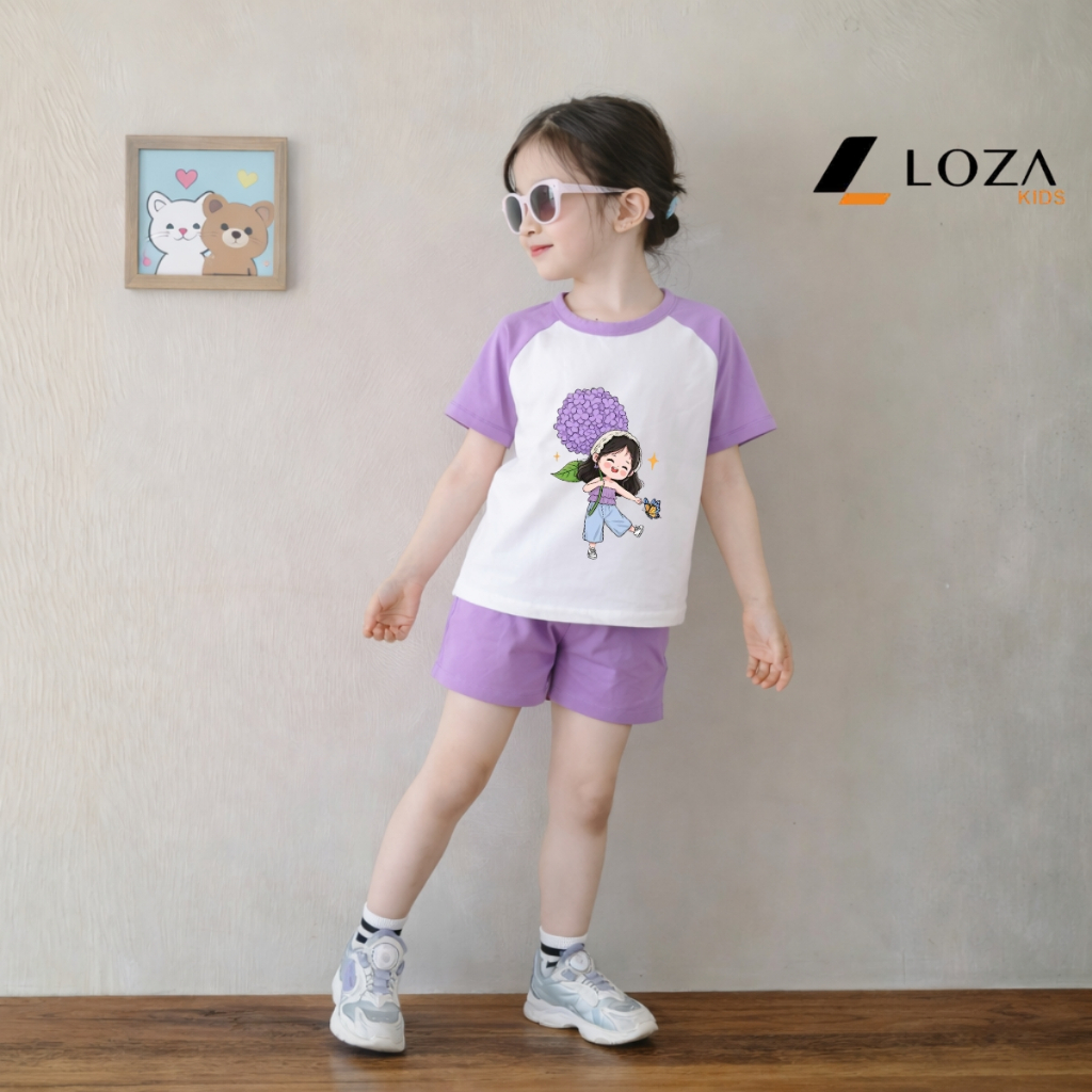 [XẢ KHO SIZE 130] Bộ đồ cho bé gái nhiều mẫu - Quần áo bé gái  từ 22-26kg - Loza Kids XB005_thumbnail_0