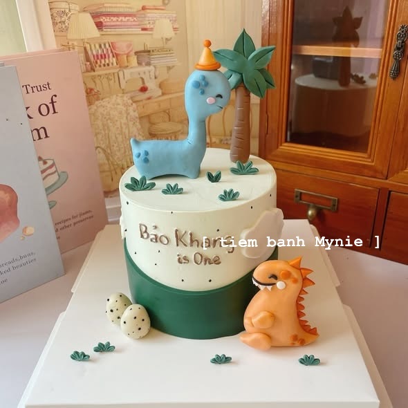 Bánh thôi nôi bé trai, chủ đề khủng long TH0012