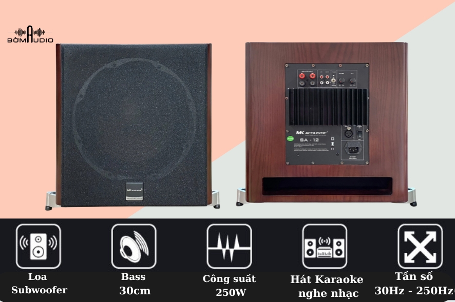 Loa Subwoofer MK ACOUSTIC SA-12 ( BASS 30 )