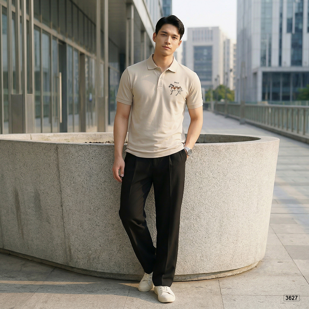 Áo polo chất poly dày dặn đứng form in họa tiết Polux 3627_thumbnail_2