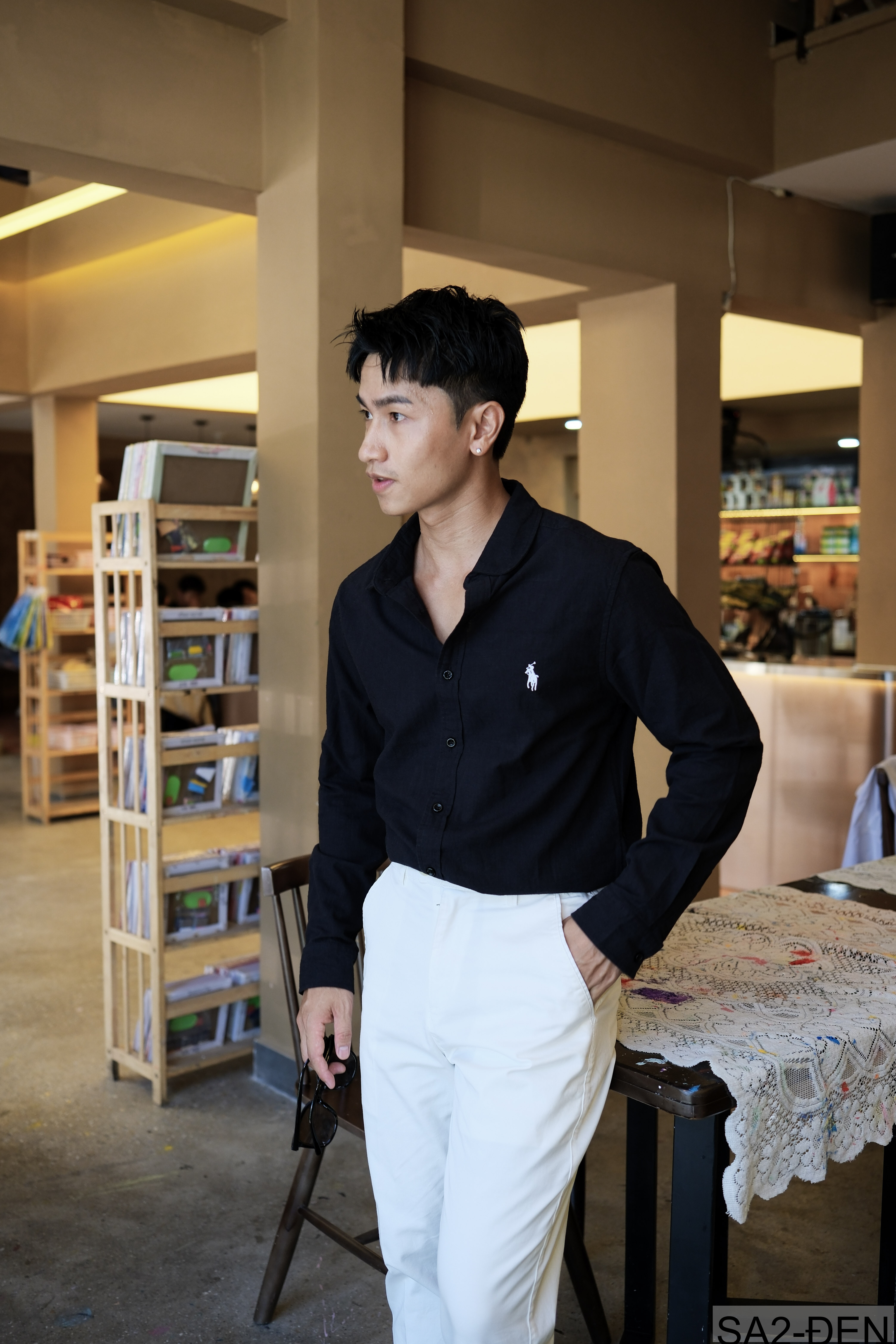 SA2 - Áo sơ mi nam dài tay thêu logo nhỏ, chất cotton mềm mại, dáng rộng thoải mái, phong cách Nhật Bản_thumbnail_39