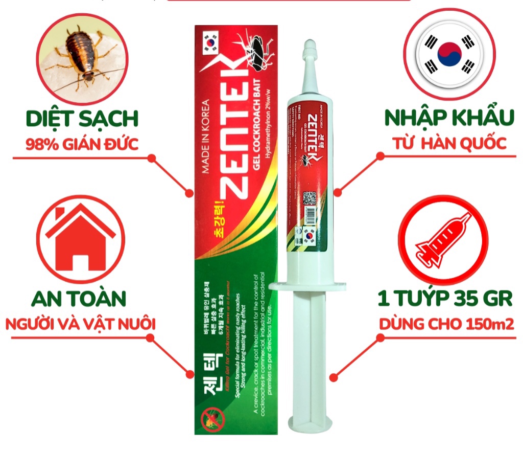 Bả diệt gián Đức ZENTEK KOREA (gel)