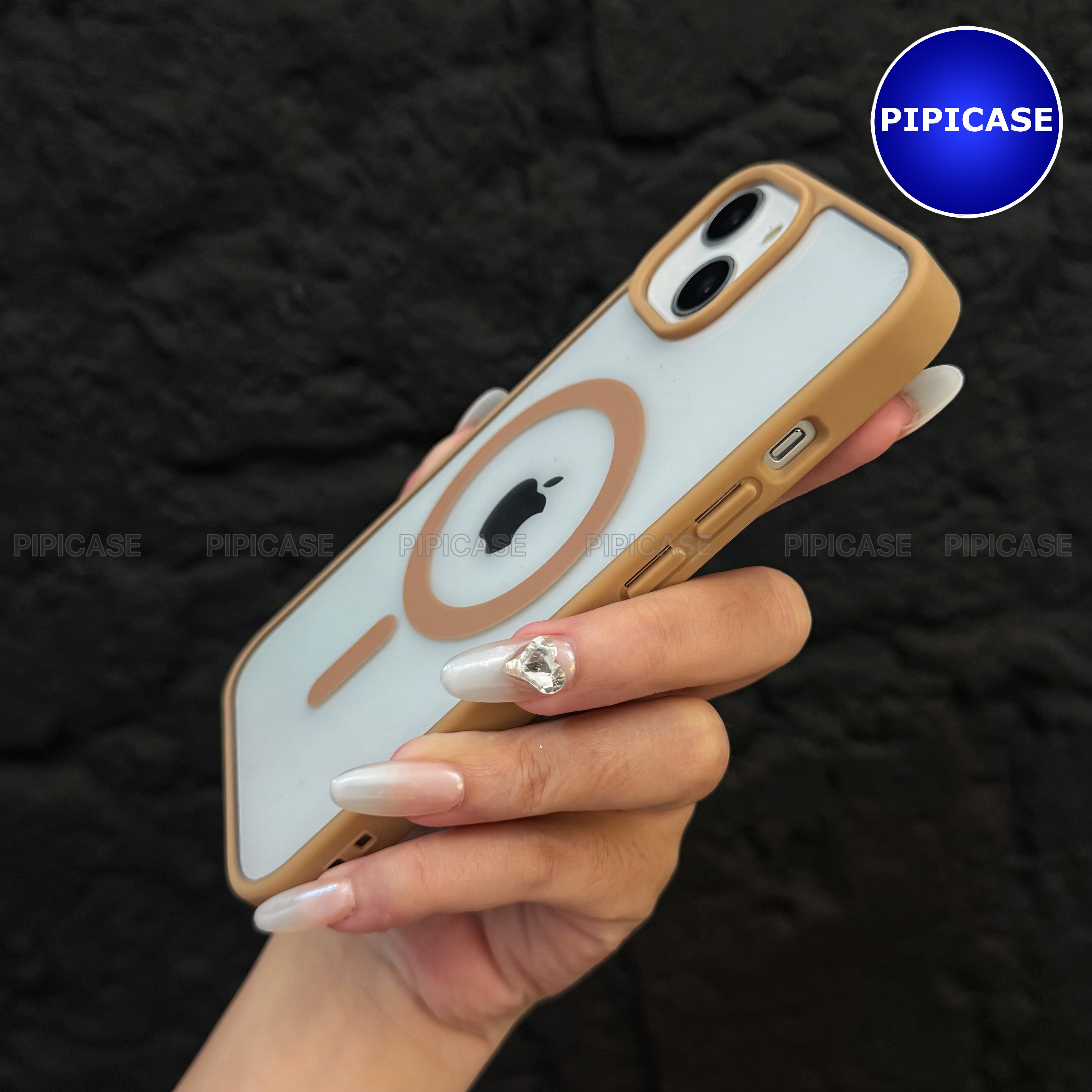 Ốp Lưng iPhone 15 Plus - Chic - Nâu Nhạt_thumbnail_13